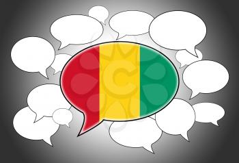 Communication concept - Speech cloud, the voice of Guinea