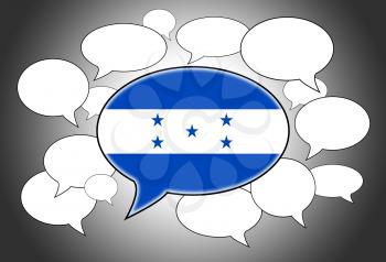 Communication concept - Speech cloud, the voice of Honduras