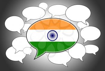 Communication concept - Speech cloud, the voice of India
