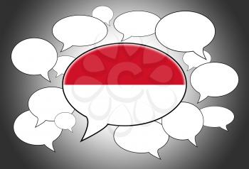 Communication concept - Speech cloud, the voice of Indonesia