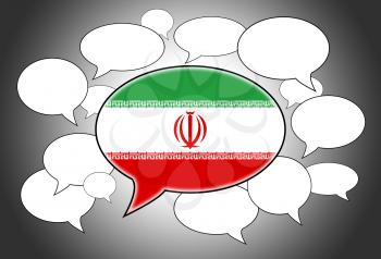 Communication concept - Speech cloud, the voice of Iran