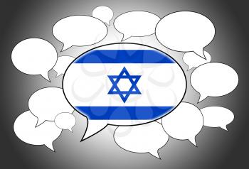 Communication concept - Speech cloud, the voice of Israel