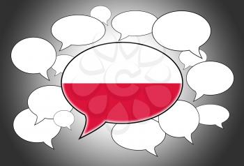 Communication concept - Speech cloud, the voice of Poland