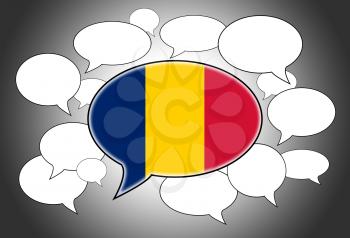 Communication concept - Speech cloud, the voice of Romania