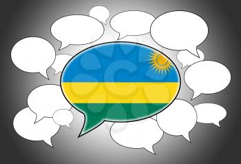 Communication concept - Speech cloud, the voice of Rwanda