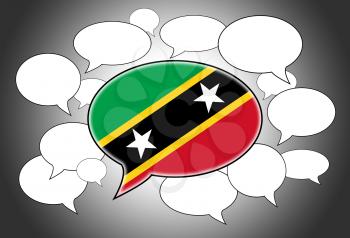 Communication concept - Speech cloud, the voice of Saint Kitts and Nevis