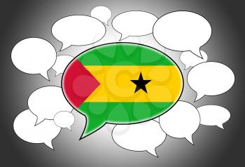 Communication concept - Speech cloud, the voice of Sao Tome and Principe