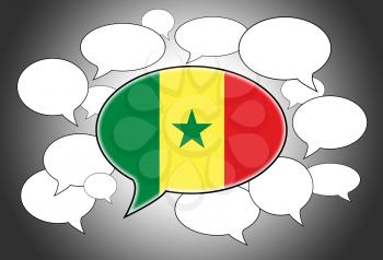 Communication concept - Speech cloud, the voice of Senegal