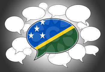 Communication concept - Speech cloud, the voice of the Solomon Islands