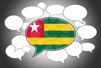 Communication concept - Speech cloud, the voice of Togo