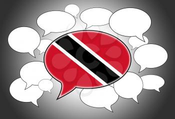 Communication concept - Speech cloud, the voice of Trinidad and Tobago