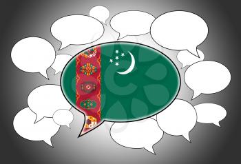 Communication concept - Speech cloud, the voice of Turkmenistan