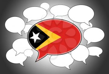 Communication concept - Speech cloud, the voice of East Timor