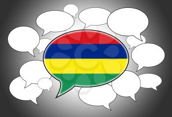 Communication concept - Speech cloud, the voice of Mauritius