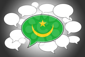 Communication concept - Speech cloud, the voice of Mauritania