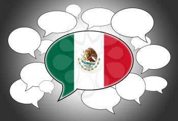 Communication concept - Speech cloud, the voice of Mexico