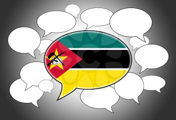 Communication concept - Speech cloud, the voice of Mozambique