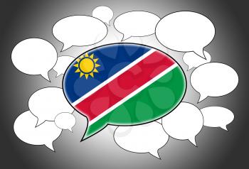 Communication concept - Speech cloud, the voice of Namibia