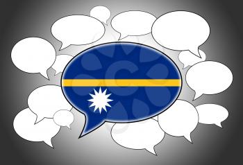 Communication concept - Speech cloud, the voice of Nauru