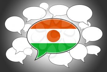 Communication concept - Speech cloud, the voice of Niger