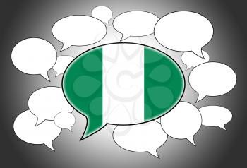 Communication concept - Speech cloud, the voice of Nigeria
