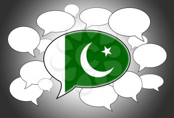 Communication concept - Speech cloud, the voice of Pakistan