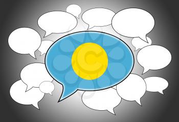 Communication concept - Speech cloud, the voice of Palau