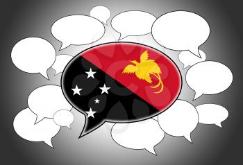 Communication concept - Speech cloud, the voice of Papua New Guinea