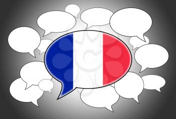 Communication concept - Speech cloud, the voice of France