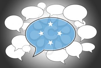 Communication concept - Speech cloud, the voice of Micronesia