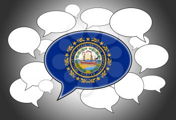 Communication concept - Speech cloud, the voice of New Hampshire