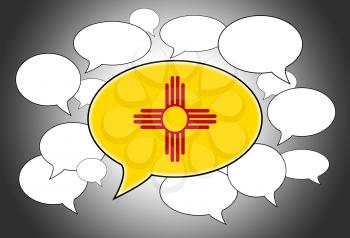 Communication concept - Speech cloud, the voice of New Mexico