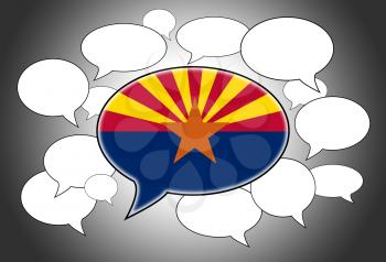 Communication concept - Speech cloud, the voice of Arizona