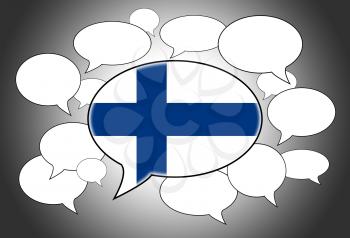 Communication concept - Speech cloud, the voice of Finland