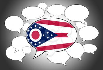 Communication concept - Speech cloud, the voice of Ohio