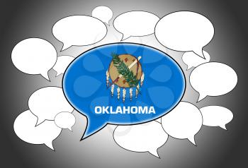 Communication concept - Speech cloud, the voice of Oklahoma