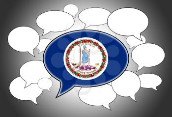 Communication concept - Speech cloud, the voice of Virginia