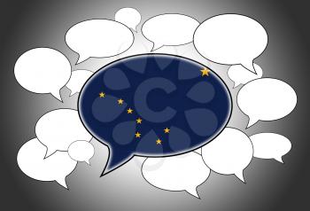 Communication concept - Speech cloud, the voice of Alaska