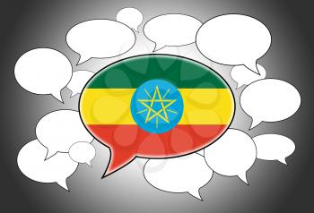 Communication concept - Speech cloud, the voice of Ethiopia