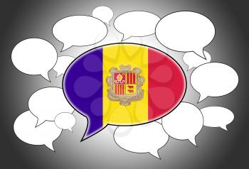 Communication concept - Speech cloud, the voice of Andorra
