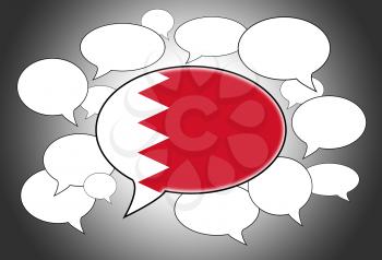 Communication concept - Speech cloud, the voice of Bahrain