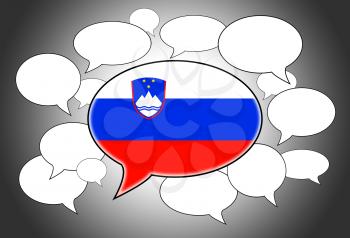 Communication concept - Speech cloud, the voice of Slovenia