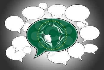 Speech bubbles concept - One in the foreground - African Union