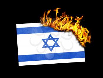 Flag burning - concept of war or crisis - Israel