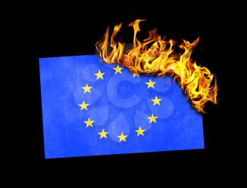 Flag burning - concept of war or crisis - European Union