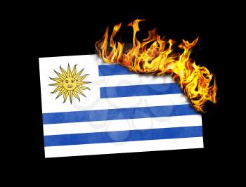 Flag burning - concept of war or crisis - Uruguay