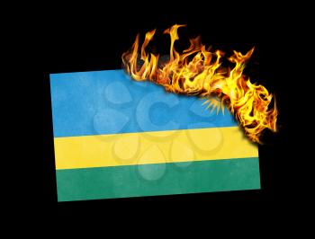 Flag burning - concept of war or crisis - Rwanda