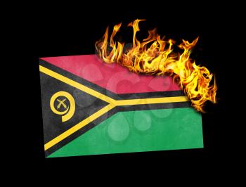 Flag burning - concept of war or crisis - Vanuatu
