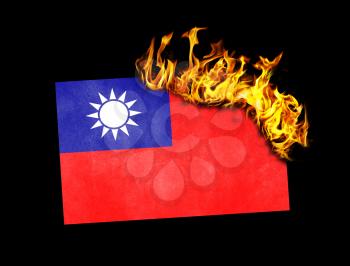 Flag burning - concept of war or crisis - Taiwan