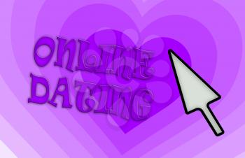 Heart shape backgound - Concept of dating - purple